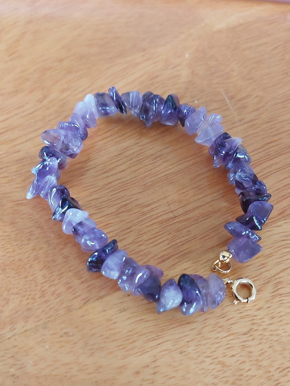 🌸5/$25 Amethyst Chip Bracelet 7"